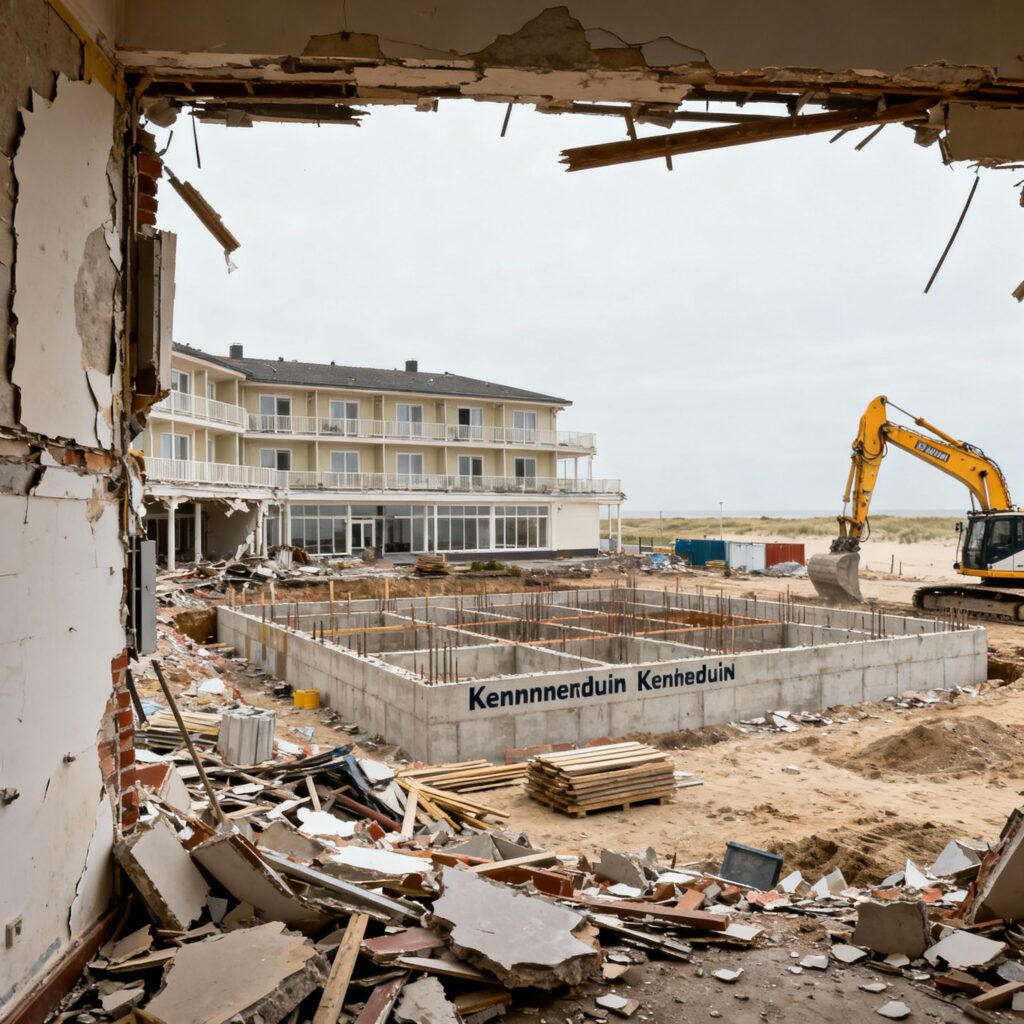 Hotel kennemerduin in wijk aan zee transformeert naar slooppuin, opbouw residence kennemerduin staat voor de deur