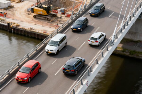 Automobilisten krijgen boete voor rijden over beemsterbrug tijdens werkzaamheden
