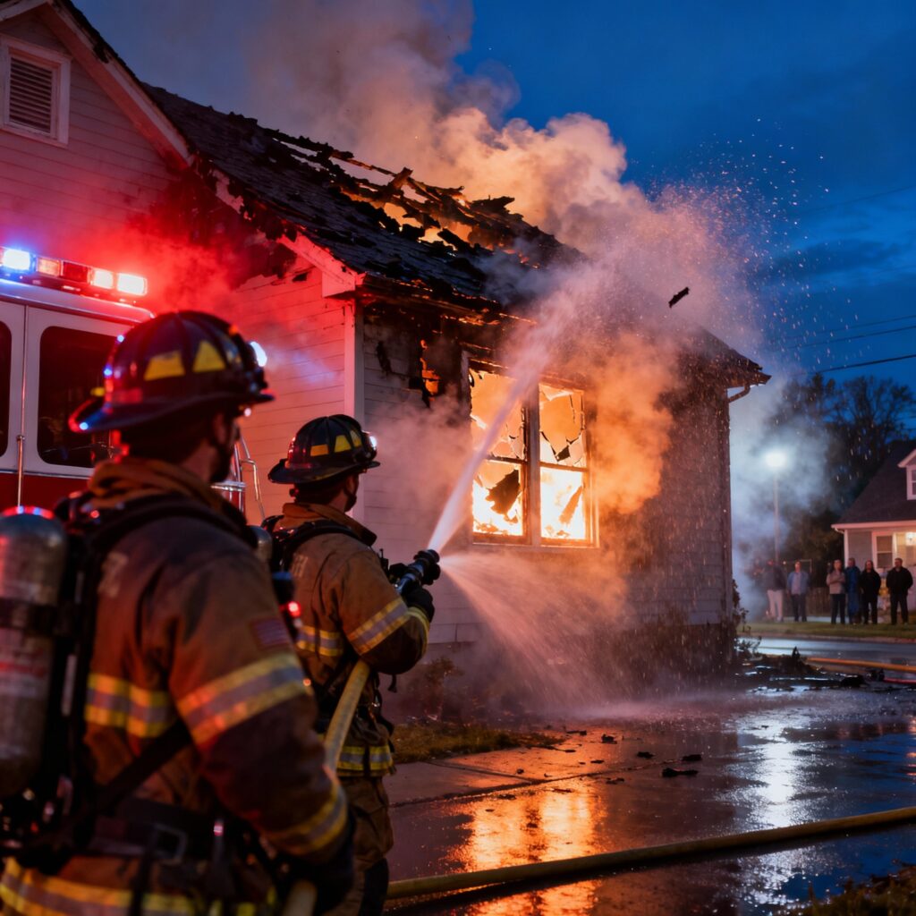 Rookontwikkeling bij nachtelijke woningbrand in rijnsburg