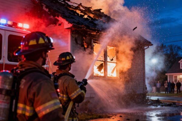 Rookontwikkeling bij nachtelijke woningbrand in rijnsburg