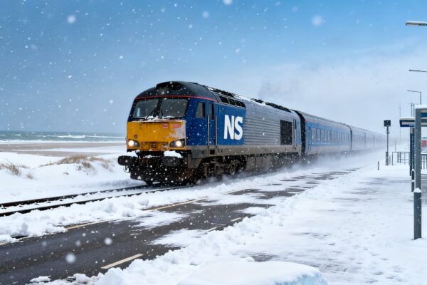Winterweer zorgt voor code oranje op texel en ns past dienstregeling aan
