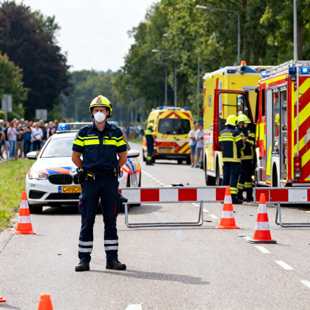 Gooischeweg afgesloten door inzet hulpdiensten in amsterdam