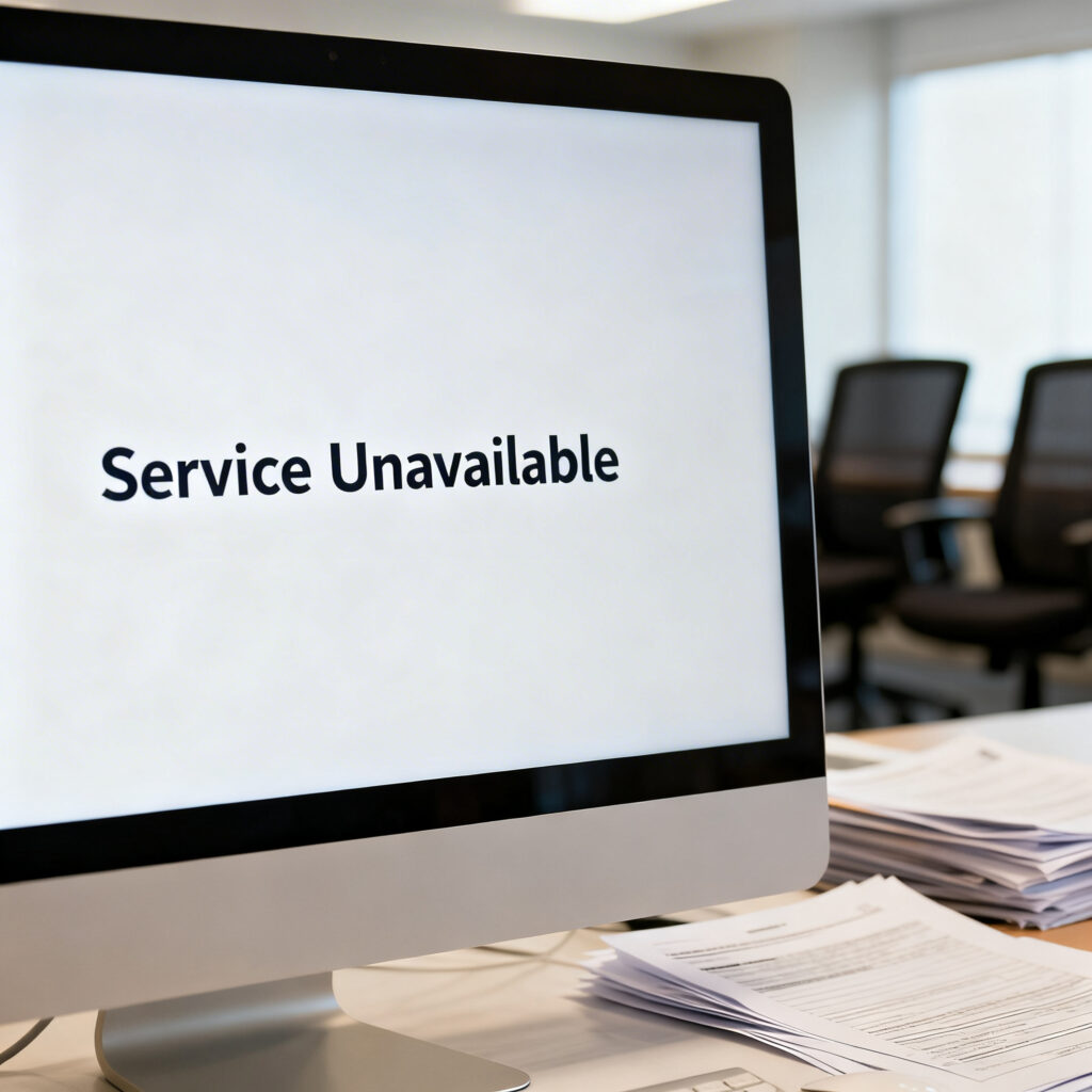 Server tijdelijk buiten gebruik door onderhoud