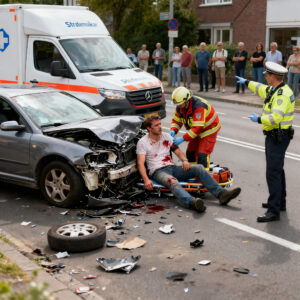 Stratenmaker gewond bij aanrijding met bestelbus in amersfoort