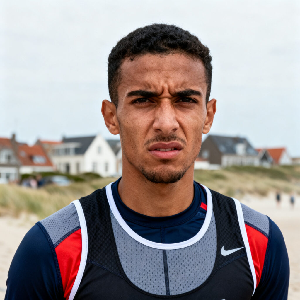 Altijd aanwezig in egmond, maar atleet choukoud heeft een hekel aan kou