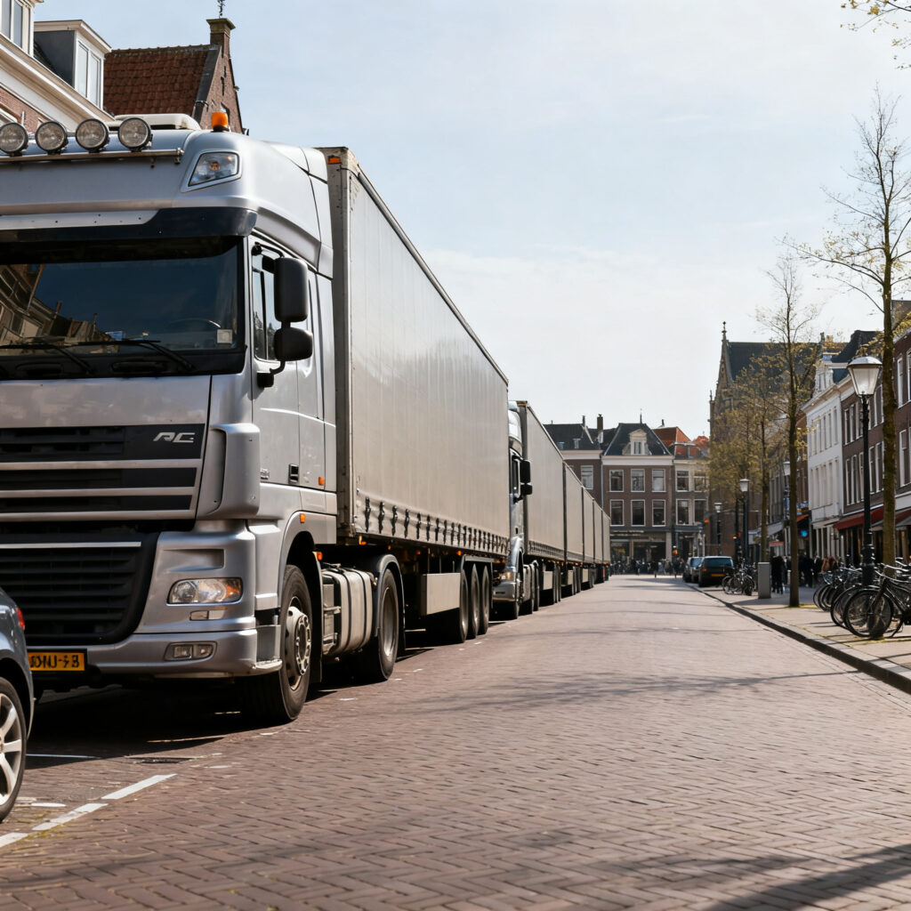 Vrachtwagens in alkmaarse binnenstad geweerd, maar waarom niet emissieloos?