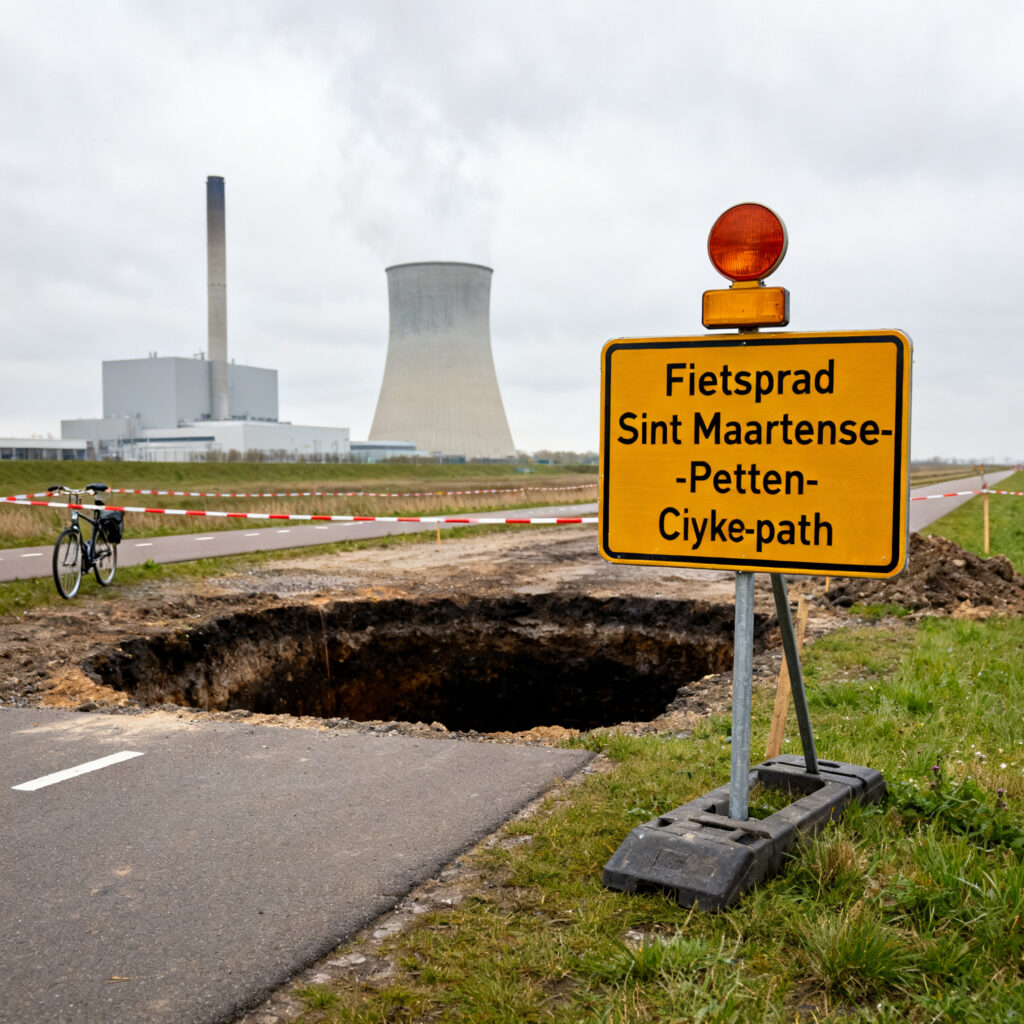 Fietspad tussen sint maartenszee en petten tijdelijk afgesloten vanwege zinkgat