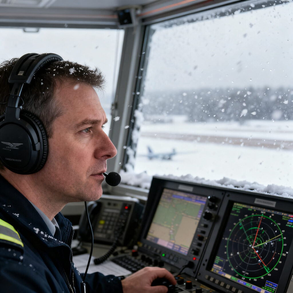 Hoe luchtverkeersleiding de sneeuwchaos beleefde: ‘een zeldzame ervaring’
