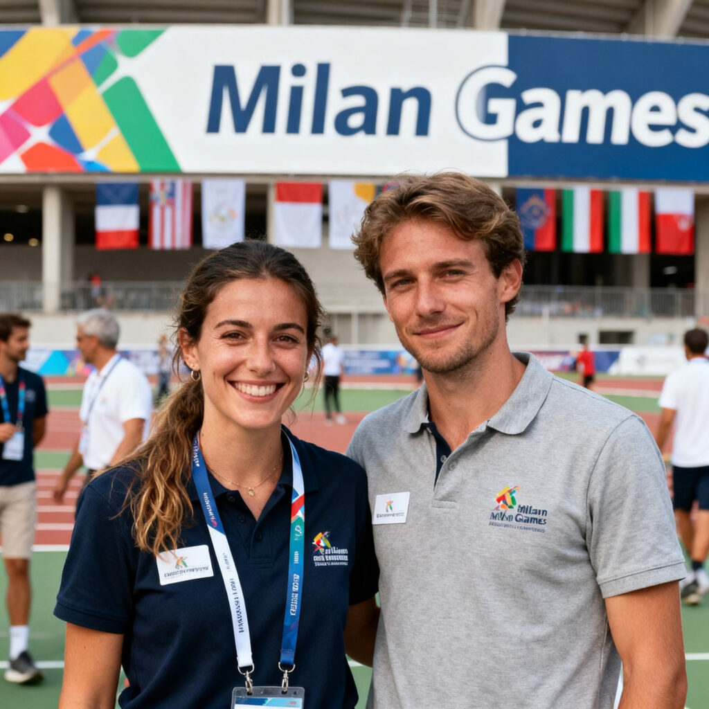 Angèle en christiaan klaar voor spelen in milaan als vrijwilliger
