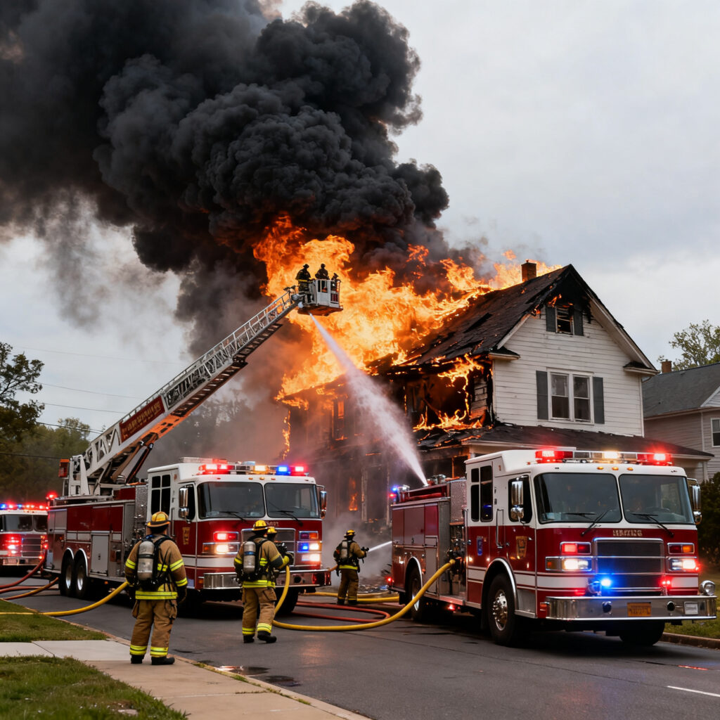 Grote brand in woning in leeuwarden zorgt voor massale brandweeractie
