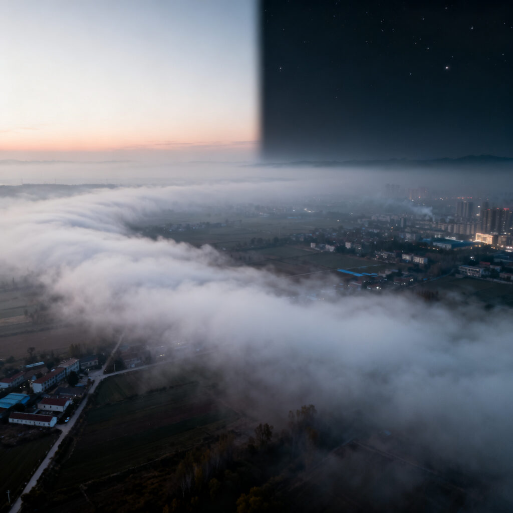 Smog blijft de hele dag boven de provincie hangen, pas rond middernacht verdwijnt het