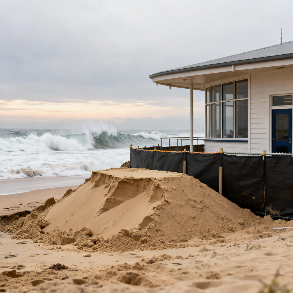 Extra zand biedt tijdelijke bescherming voor surfclub camperduin