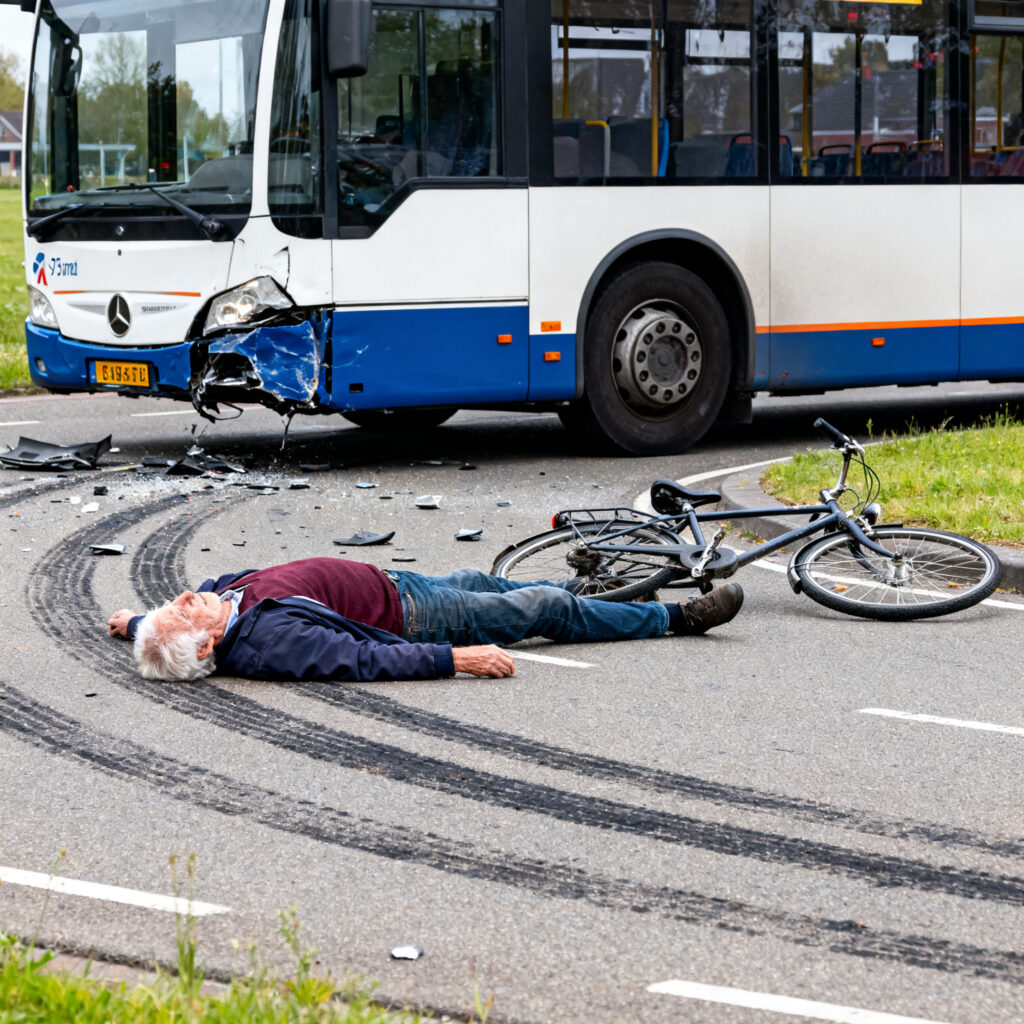 Fietser (75) uit alkmaar overleden na botsing met busje op rotonde in alkmaar