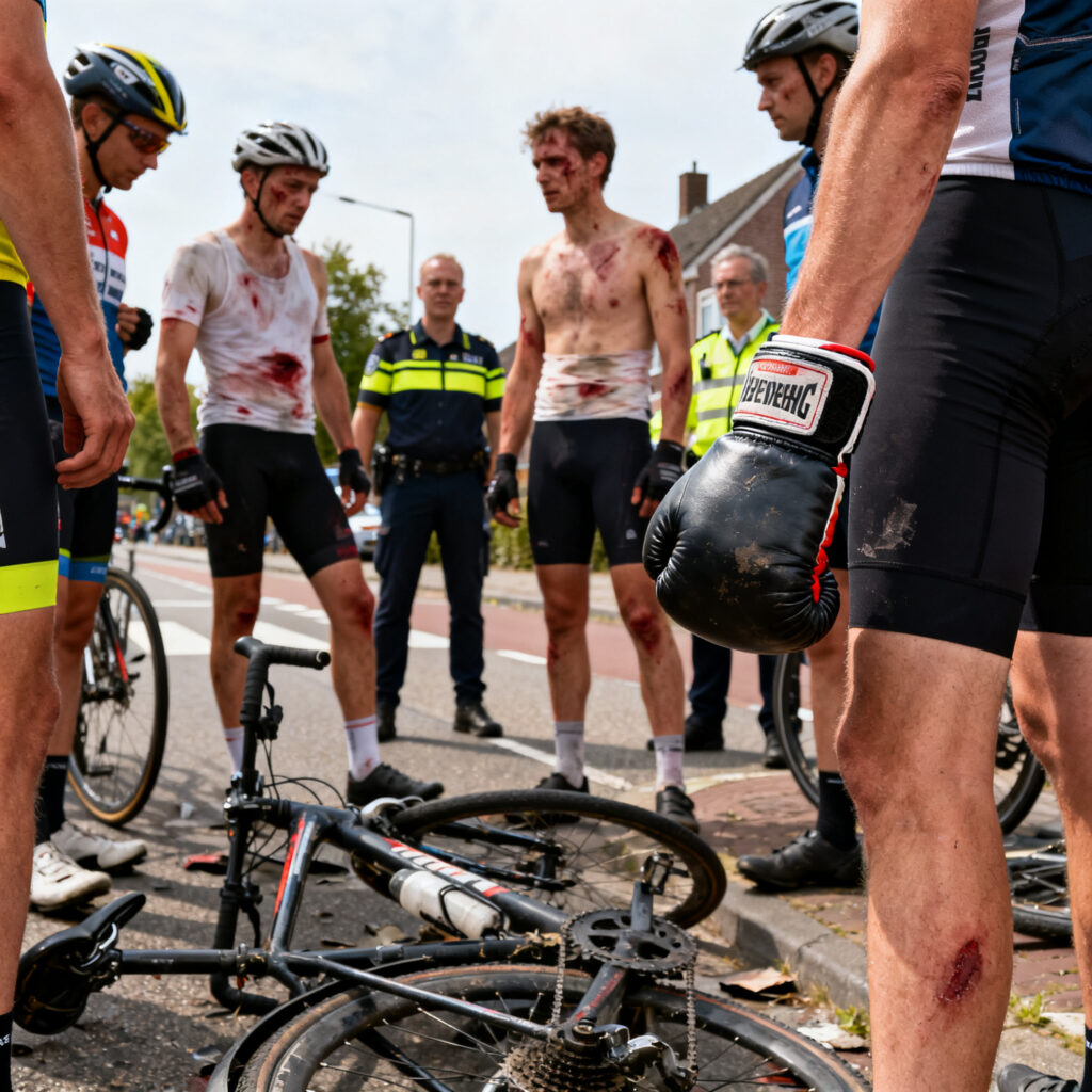 Fietsers mishandeld in beverwijk, mogelijk met boksbeugel