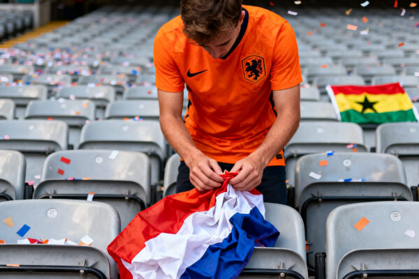 Geen ghana of nederland meer op het wk; mark bergt zijn vlaggen op