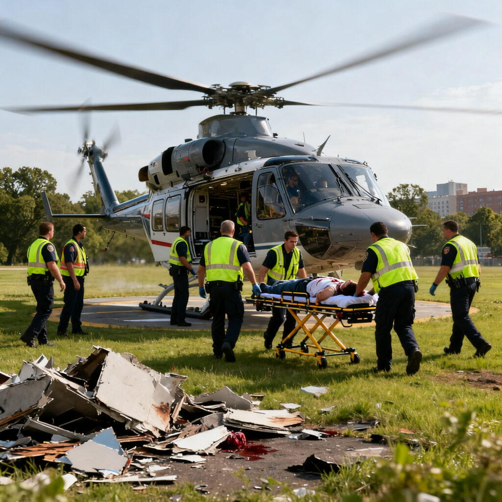 Traumahelikopter ingezet na ernstig ongeval op bouwterrein in lelystad