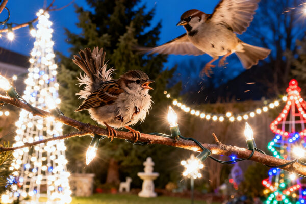 Vogelbescherming waarschuwt voor kerstverlichting als bedreiging voor vogels